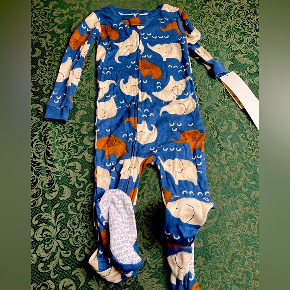 Carter's Other - NWT 24m elephants feet sleeper footie carters pajamas spring fall winter blue